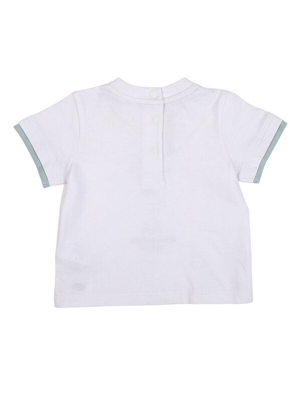 Boys White Short Sleeve Knitted T-Shirt image number 1